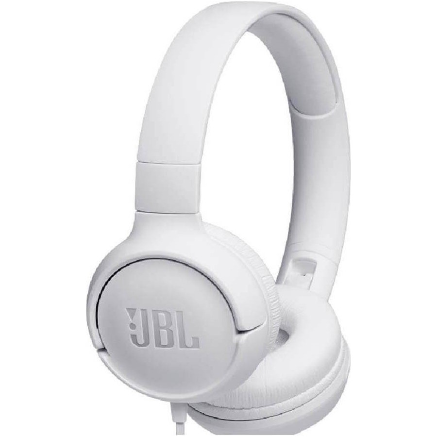 JBL Tune 500 Ενσύρματα On Ear Ακουστικά Λευκά 1-button Mic/Rem (White)(JBLT500WHT)