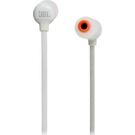 JBL T110BT In Ear Bluethoth Headphones 3-button Mic/Remote (White) (JBLT110BTWHT)
