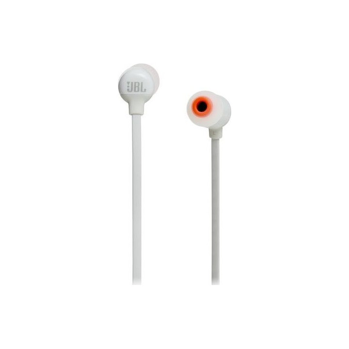 JBL T110BT In Ear Bluethoth Headphones 3-button Mic/Remote (White) (JBLT110BTWHT)