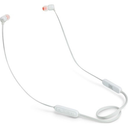 JBL T110BT In Ear Bluethoth Headphones 3-button Mic/Remote (White) (JBLT110BTWHT)