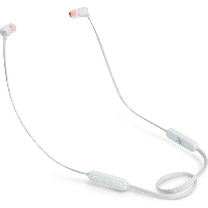 JBL T110BT In Ear Bluethoth Headphones 3-button Mic/Remote (White) (JBLT110BTWHT)