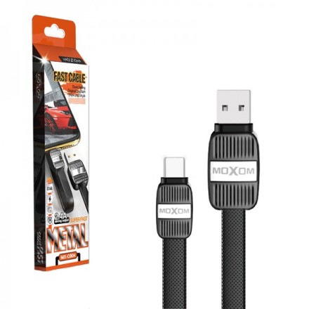 Καλώδιο Σύνδεσης/Φόρτισης Moxom MX-CB04 Type-C 2.4A Black (1m)