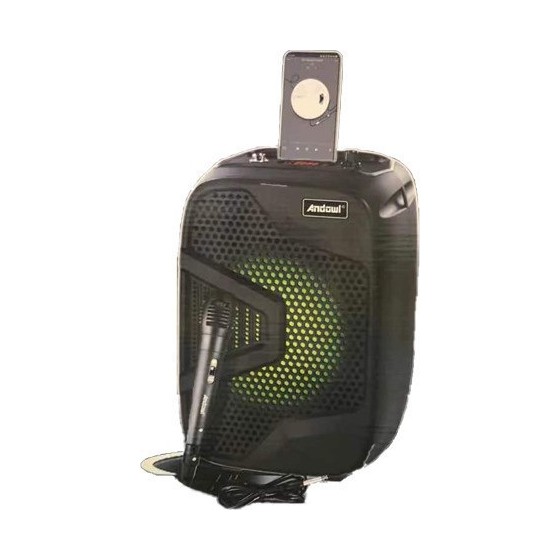 Andowl Σύστημα Karaoke με Ενσύρματα Μικρόφωνα Q-YX501A σε Μαύρο Χρώμα