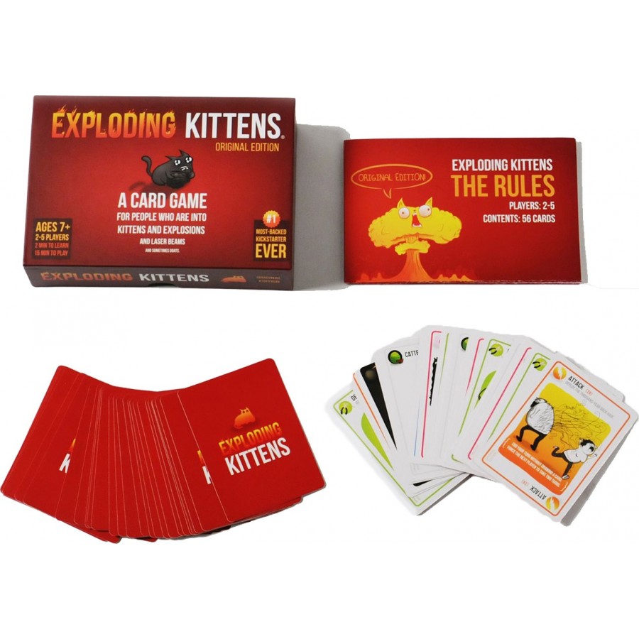 Kaissa Επιτραπέζιο Παιχνίδι Exploding Kittens για 2-5 Παίκτες 7+ Ετών