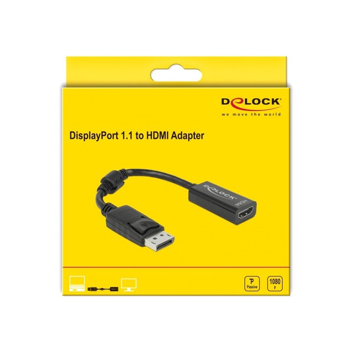 DeLock DisplayPort male - HDMI female (61849)