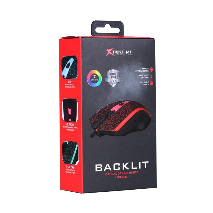 Xtrike Me GM-206 RGB Gaming Ποντίκι Μαύρο
