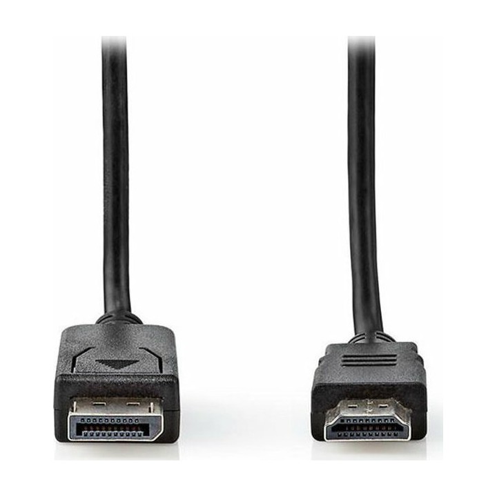 Nedis Cable DisplayPort male - HDMI male 2m Μαύρο (CCGT37100BK20)
