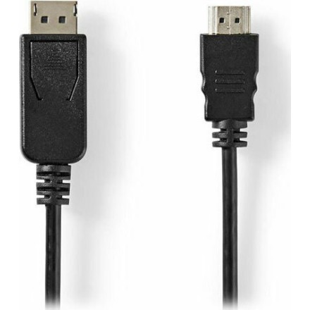 Nedis Cable DisplayPort male - HDMI male 2m Μαύρο (CCGT37100BK20)