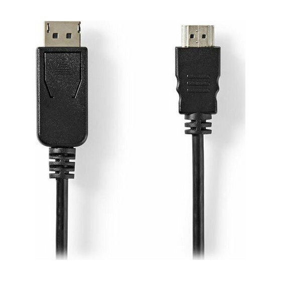 Nedis Cable DisplayPort male - HDMI male 2m Μαύρο (CCGT37100BK20)