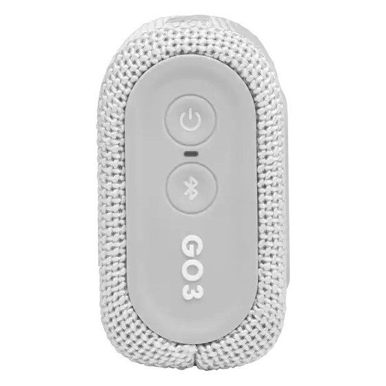 JBL Go 3 Αδιάβροχο Ηχείο Bluetooth 4.2W με 5 ώρες Λειτουργίας White(JBLGO3WHITE)