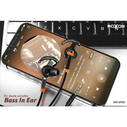 MOXOM MX-EP33 BASS IN-EAR EARPHONE Μαύρα
