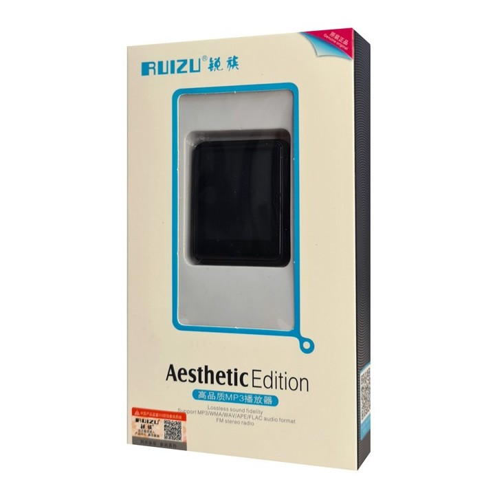 RUIZU MP3 player M4 με ηχείο, 1.8", 16GB, BT, ελληνικό μενού, μαύρο