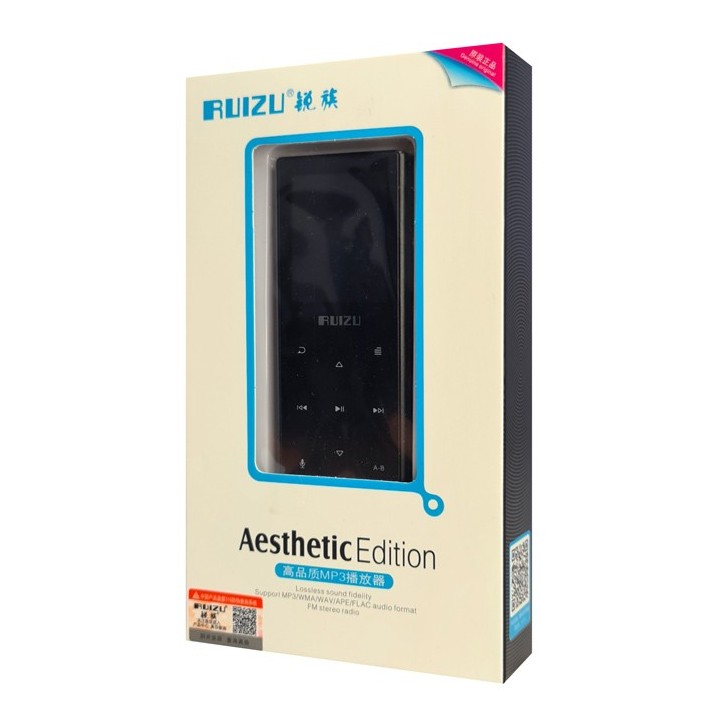 RUIZU MP3 player D29 με ηχείο, 1.8", 16GB, BT, ελληνικό μενού, μαύρο