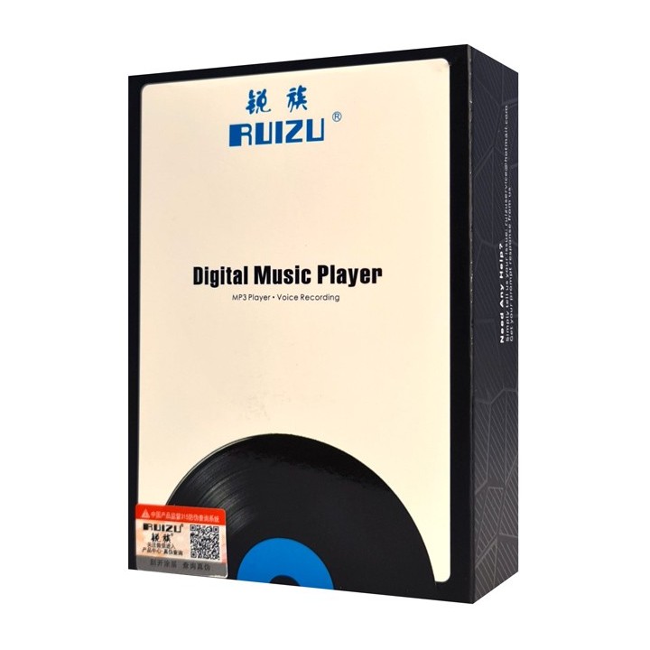 RUIZU MP3 player M8 με ηχείο, 1.54", 16GB, BT, ελληνικό μενού, μαύρο