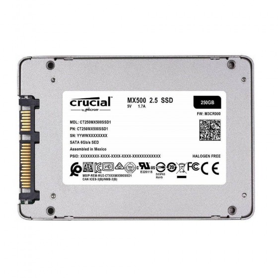 Crucial SSD 250GB MX500 SATA 6Gb/s 2.5-inch (CT250MX500SSD1)
