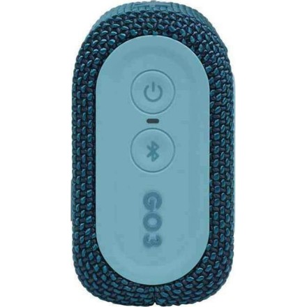 JBL Go 3 Αδιάβροχο Ηχείο Bluetooth 4.2W με 5 ώρες Λειτουργίας Blue(JBLGO3BLU)