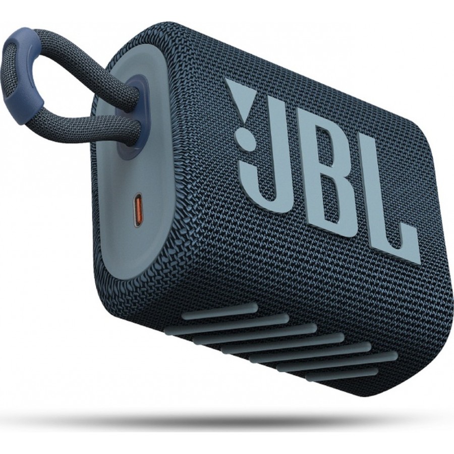 JBL Go 3 Αδιάβροχο Ηχείο Bluetooth 4.2W με 5 ώρες Λειτουργίας Blue(JBLGO3BLU)