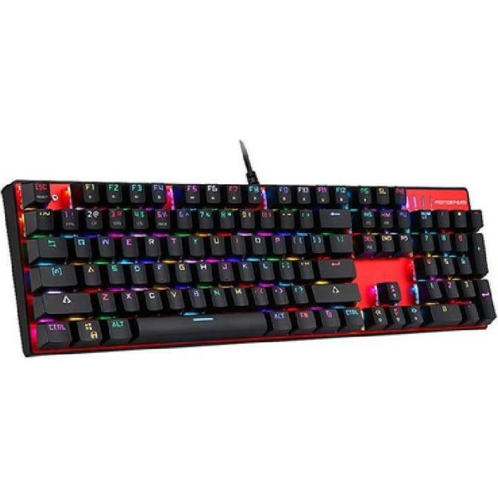 Motospeed Inflictor CK104 Gaming Μηχανικό Πληκτρολόγιο με Outemu Black διακόπτες και RGB φωτισμό (Ελληνικό) Κόκκινο