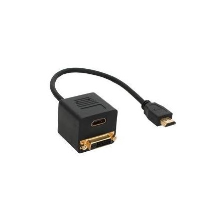HDMI Adapter to DVI-D/HDMI Αρσενικό HDMI σε διπλό θηλυκό DVI και HDMI