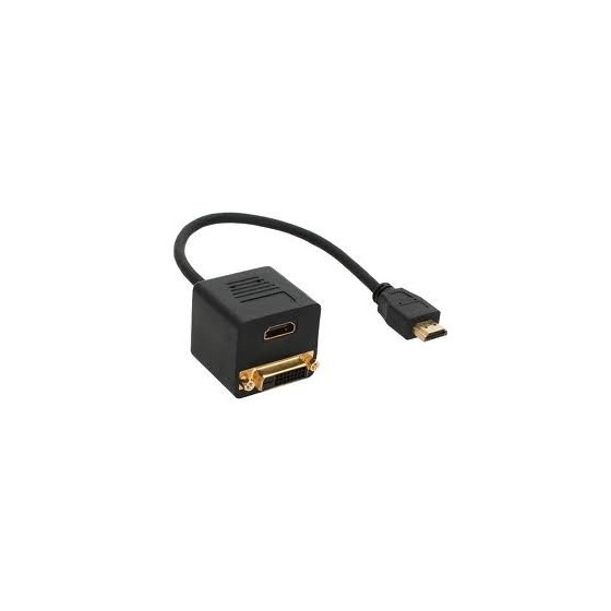 HDMI Adapter to DVI-D/HDMI Αρσενικό HDMI σε διπλό θηλυκό DVI και HDMI INLINE