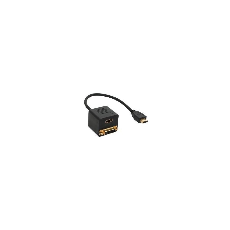 HDMI Adapter to DVI-D/HDMI Αρσενικό HDMI σε διπλό θηλυκό DVI και HDMI