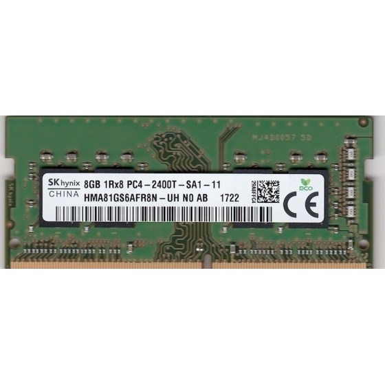 Hynix 8GB DDR4 RAM με Συχνότητα 2400MHz για Laptop( HMA81GS6AFR8N-UH)