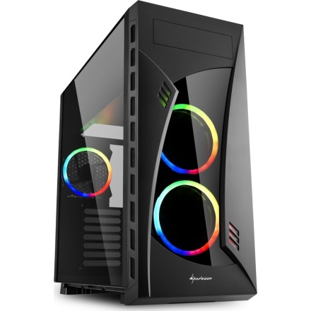 Sharkoon NightShark RGB PC Case (NIGHTSHARKRGB) (SHRNIGHTSHARKRGB)