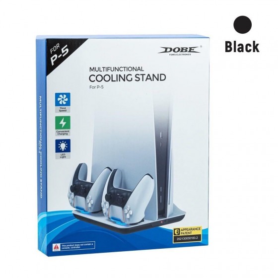 DOBE Multifunctional Cooling Stand, Βάση Φόρτισης Χειριστηρίων και Ψύξης Κονσόλας για PS5 Black (TP5-05102)