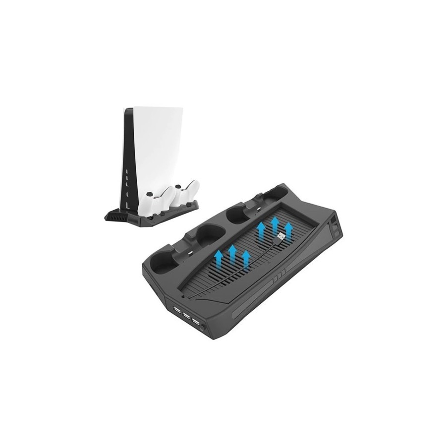KJH Cooling Stand Βάση + USB Hub για PS5 Μαύρο (KJH-P5-010-2)