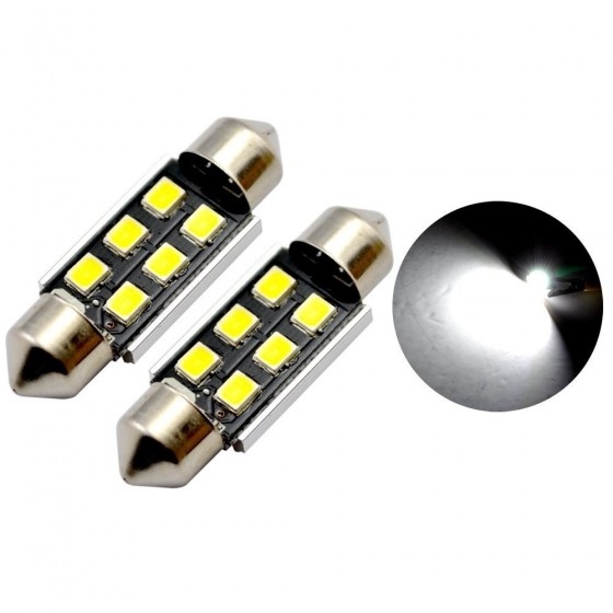 2 τεμάχια, 41mm LED Festoon (C10W) Φώτα πινακίδας/ πλαφονιέρας CANBUS
