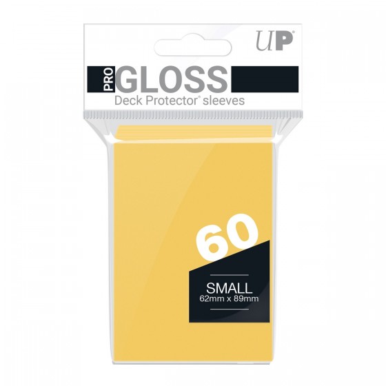 PRO-Gloss Yellow small deck protector 60ct θήκε για κάρτες yugioh χρώμα Κίτρινο 62x89mm