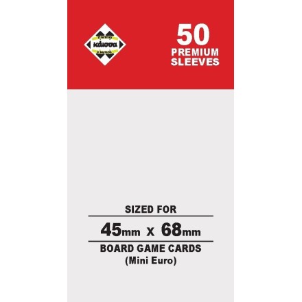 Sleeves 45x68mm 80mic Kaissa (Mini Euro)  50τμχ