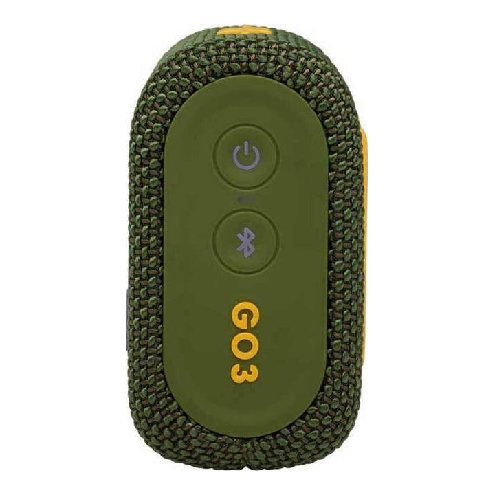 JBL Go 3 Αδιάβροχο Ηχείο Bluetooth 4.2W με 5 ώρες Λειτουργίας Green (JBLGO3GRN)