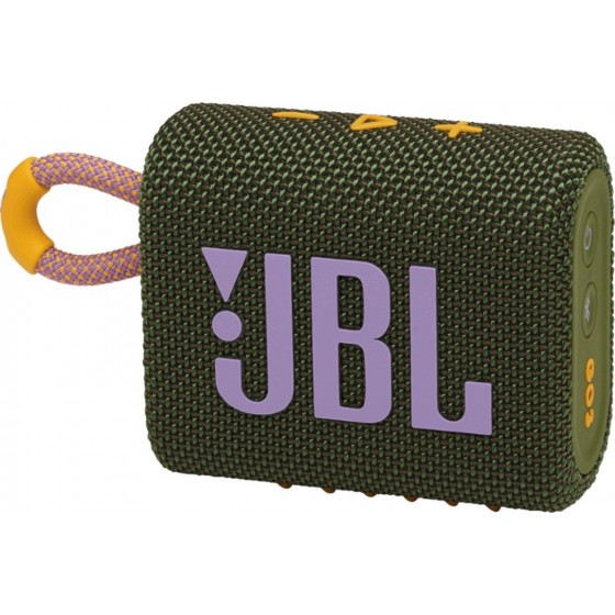 JBL Go 3 Αδιάβροχο Ηχείο Bluetooth 4.2W με 5 ώρες Λειτουργίας Green (JBLGO3GRN)