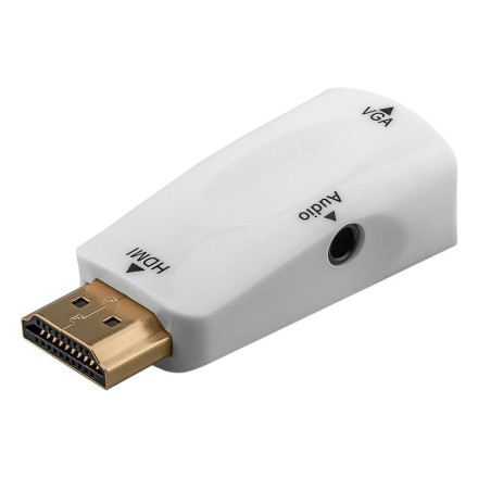 GOOBAY αντάπτορας HDMI σε VGA & 3.5mm1080p, λευκός (44793)