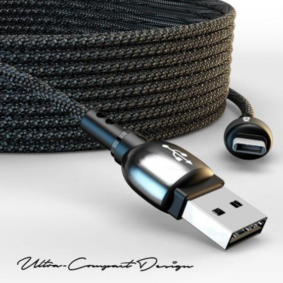 Καλώδιο Σύνδεσης/Φόρτισης Moxom Braided Cable Type C 2.4A (2m) MX-CB42 Μαύρο