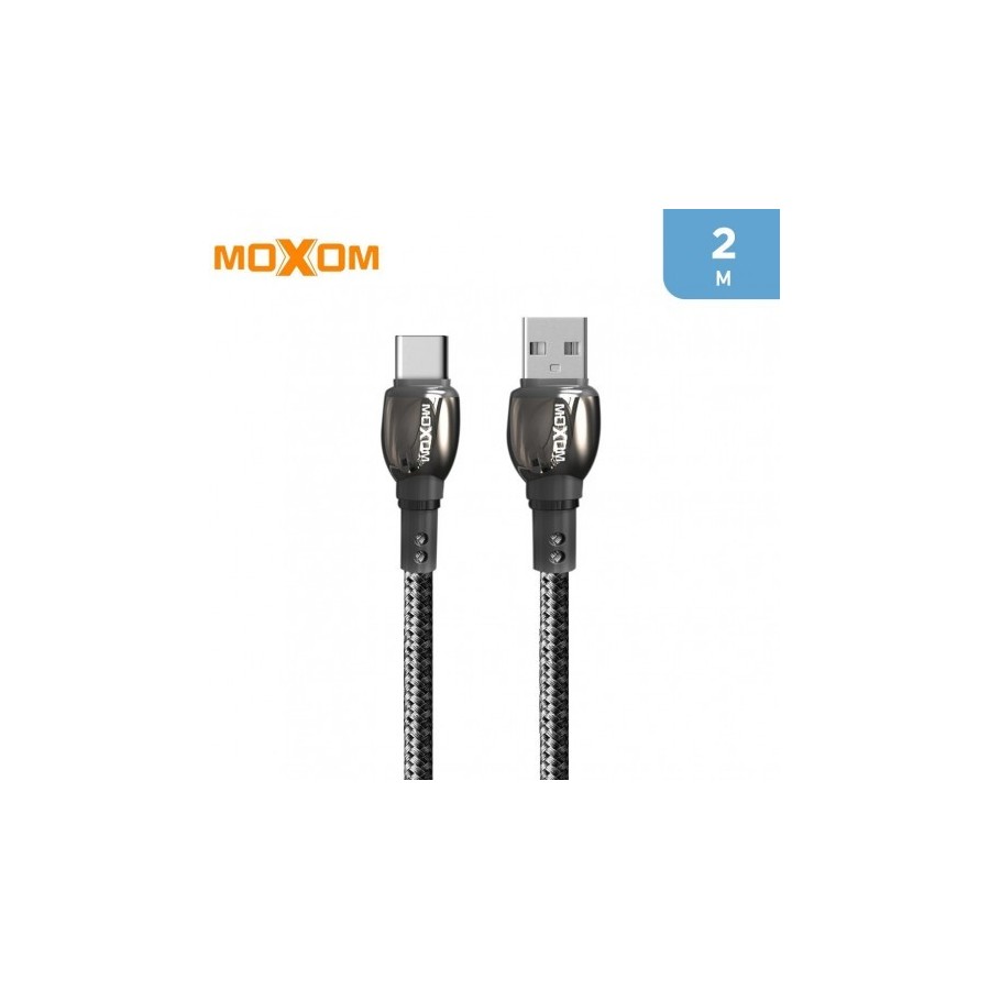 Καλώδιο Σύνδεσης/Φόρτισης Moxom Braided Cable Type C 2.4A (2m) MX-CB42 