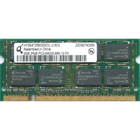 QIMONDA HYS64T256020EDL-2.5C2 2GB Notebook SODIMM DDR2 PC6400(800Hz)