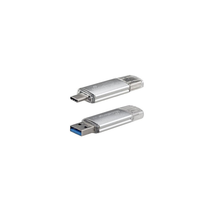 MediaRange USB 3.1 Combo Flash Drive with USB Type-C plug, 64GB (MR937)