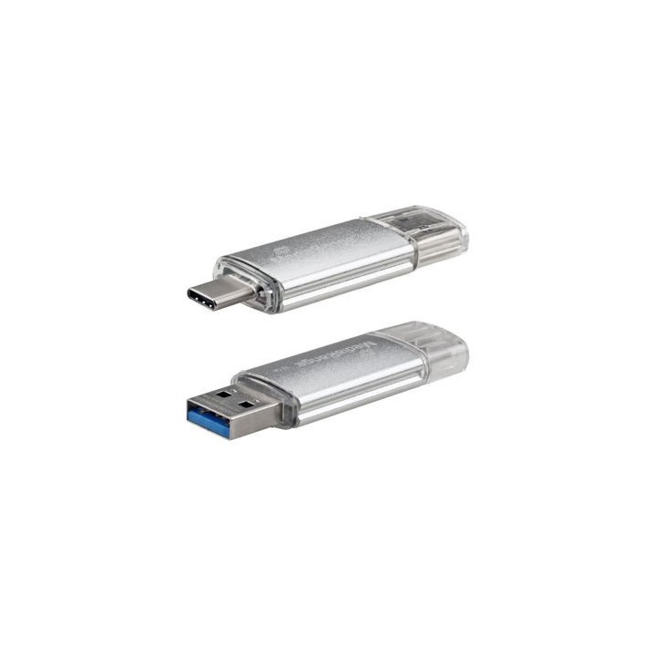 MediaRange USB 3.1 Combo Flash Drive with USB Type-C plug, 64GB (MR937)