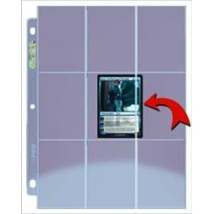Ultra Pro 9-Pocket Platinum Side Load Page With Clear Background(REM82892)
