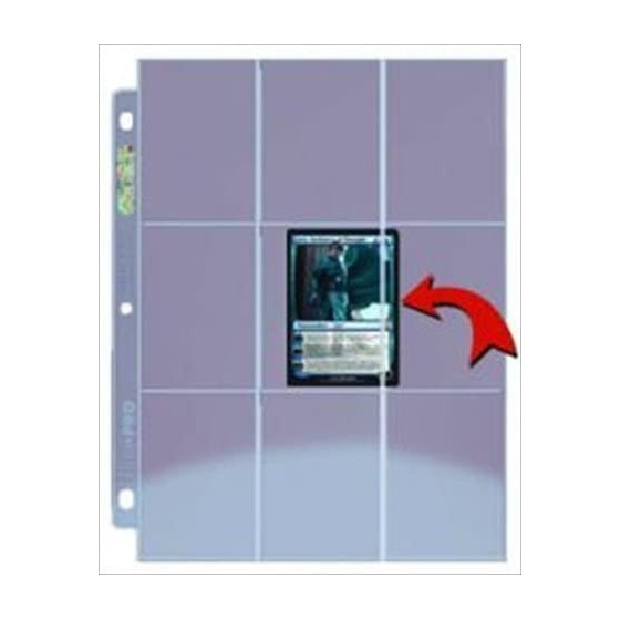 Ultra Pro 9-Pocket Platinum Side Load Page With Clear Background(REM82892)