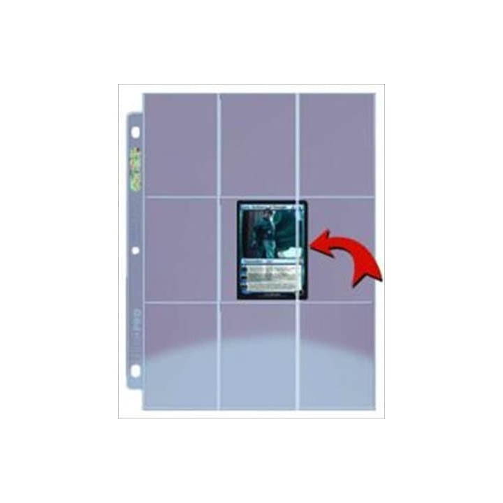 Ultra Pro 9-Pocket Platinum Side Load Page With Clear Background(REM82892)