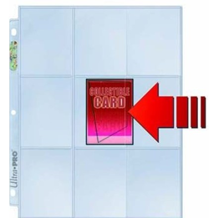 Ultra Pro 9-Pocket Platinum Side Load Page With Clear Background(REM82892)