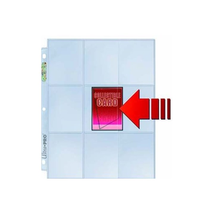 Ultra Pro 9-Pocket Platinum Side Load Page With Clear Background(REM82892)