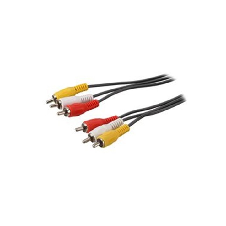 Καλώδιο 3μέτρα Nickle 3RCA Plug To 3RCA Plug
