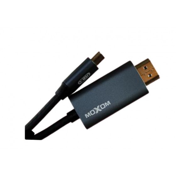 Προσαρμογέας MOXOM (MX-AX29) Type-C σε HDMI / 4K / 1,8m γκρι 1.8 Μέτρα