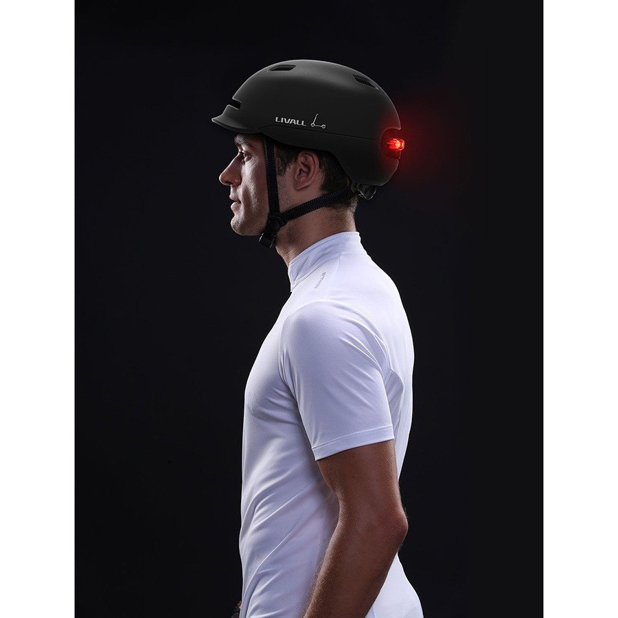 Έξυπνο Κράνος C20 Helmet Livall IPX4 57-61cm, Midnight Black with Fall Detection & Lights Μέγεθος Large(SH50)