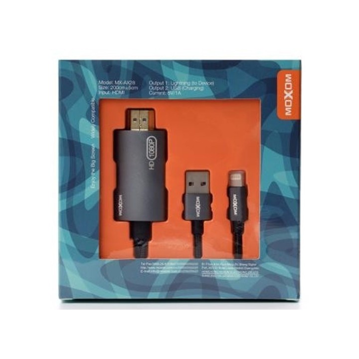 Προσαρμογέας MOXOM (MX-AX29) Type-C σε HDMI / 4K / 1,8m γκρι 1.8 Μέτρα
