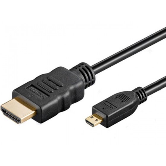Καλώδιο HDMI σε Micro HDMI 1,4V 1.5 Μέτρο Black Detech (18079)